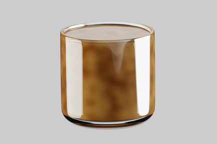 Preview: Full drink glass transparent amber