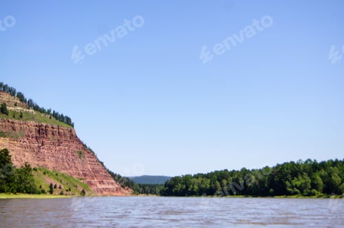 Preview: Mountain and river view from the boat