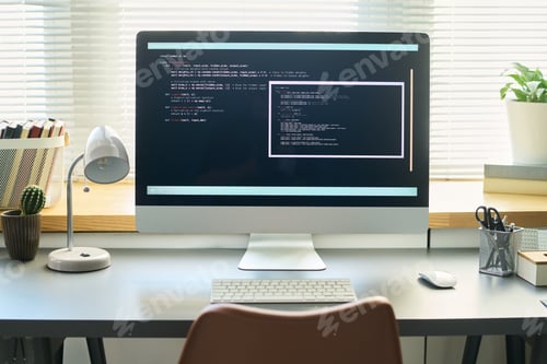 Preview: Closeup of Computer Monitor Displaying Neural Network Development Code