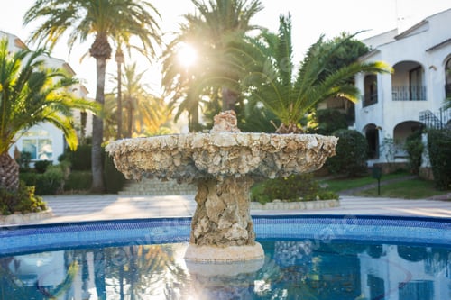 Preview: Exterior and architecture concept - Fountain multi-tiered in garden