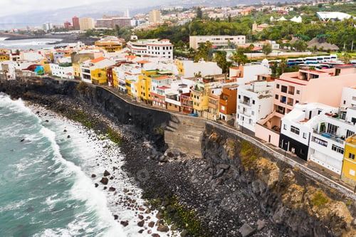 Preview: Top view of the town of Punta Brava near the town of Puerto de la Cruz on the island of Tenerife