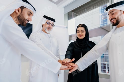 Preview: Group of middle-eastern corporate business people meeting in the office