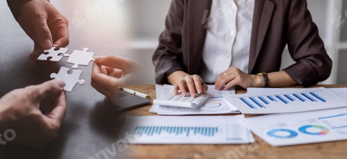 Preview: Businesswoman financial consultant discuss investment analysis of business project and plan market