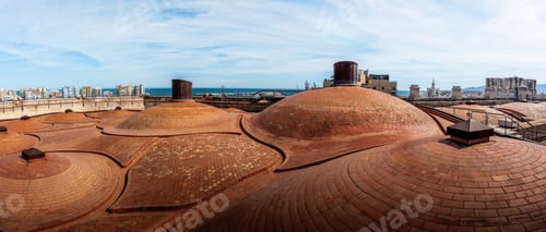 Preview: Panoramic view of Malaga Cathedral Roof Covers - Malaga, Andalusia, Spain