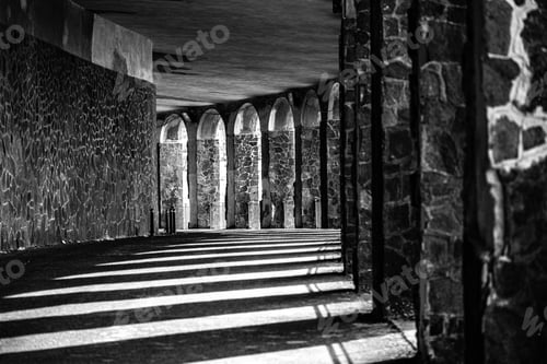 Preview: Expansive hallway featuring stone walls and arches