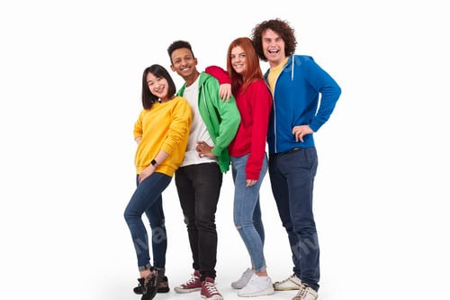 Preview: Multiethnic students posing for camera
