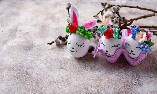 Preview: Easter eggs in shape of bunny, cat and deer