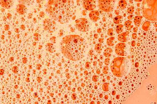 Preview: Soap Bubbles- Foam Color Background. Suds Top View- Liquid Shampoo. Soapsuds- Multicolor Stains Drip