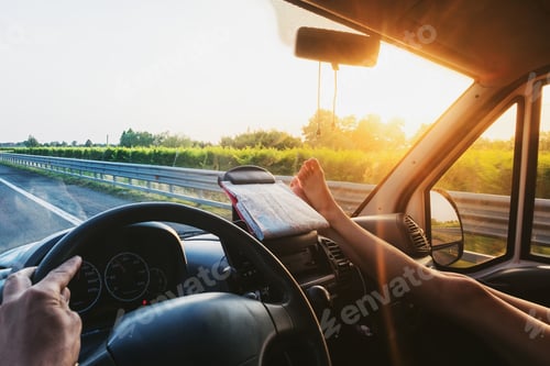 Preview: People traveling on car