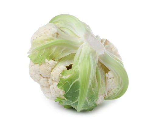 Preview: Whole fresh raw cauliflower on white background