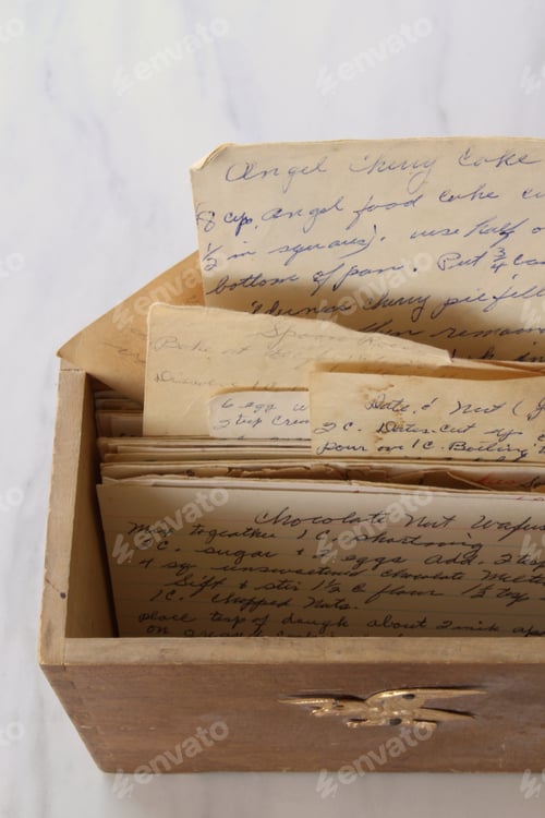 Preview: Vintage recipes on box