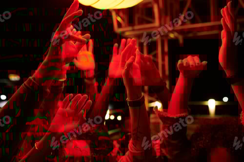 Preview: Enthusiastic Crowd Enjoying Music at Night Event