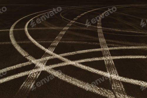 Preview: Detail of tire tracks on Salt Flats
