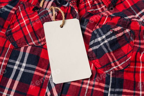 Preview: Red plaid shirt with tag