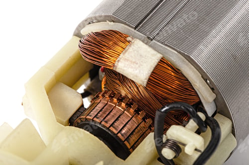 Preview: Electric motor isolated on a white background