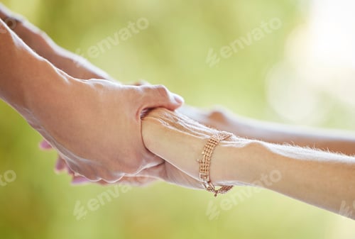 Preview: Closeup of an unrecognizable doctor offering their patient support during recovery. A loving unknow