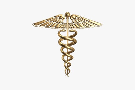 Preview: Caduceus with wings and twin serpents