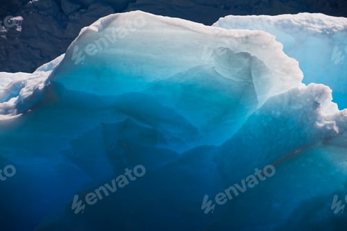 Preview: Blue ice close up at Perito Moreno Glacier, showing melting ice caps due to global warming and clima