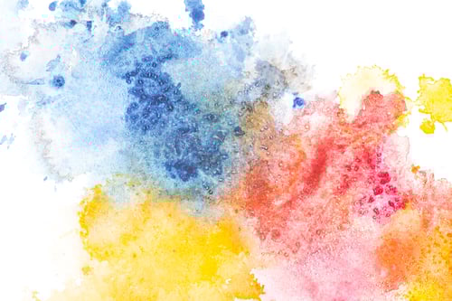 Preview: Abstract Watercolor Painting with Red, Yellow, and Blue