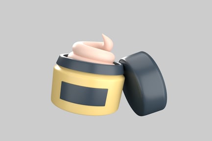 Preview: Cream jar open, cosmetic product