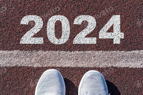 Preview: Start of the new year 2024, goals and new year resolutions.