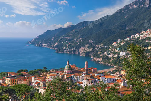 Preview: Vietri Sul Mare, Italy town skyline on the Amalfi Coast