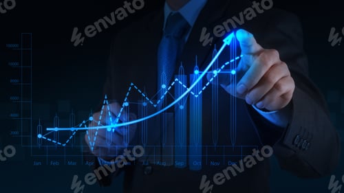 Preview: Businessman Hand Working With New Modern Computer And Business Strategy As Concept