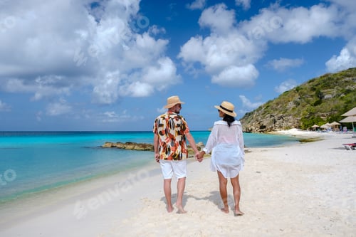 Preview: Playa Porto Marie beach in Curacao, tropical beach at the Caribbean Island of Curacao