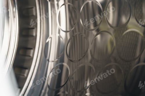Preview: Close up of new dryer machine in household appliances store