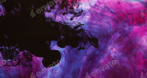 Preview: Ink Bright In Water As A Background Texture
