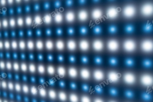 Preview: Defocused close-up of panel with bright luminous LEDs