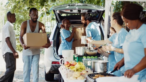 Preview: Volunteers offering humanitarian relief