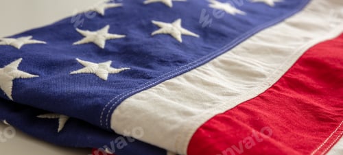 Preview: USA flag, US of America sign symbol background, closeup view