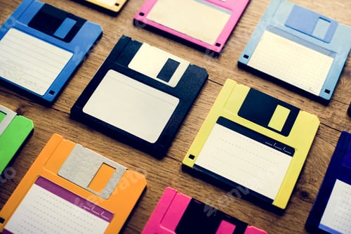 Preview: Old school floppy disk drive data storage