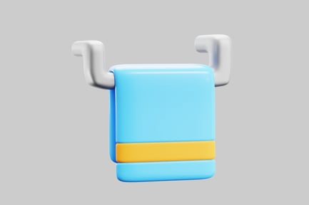 Preview: Light blue towel on rack