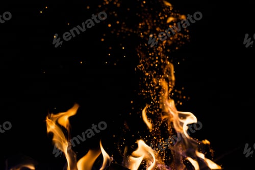 Preview: flames and sparks of fire