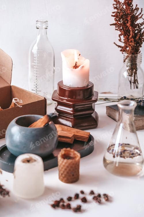 Preview: Aromatherapy,esotericism,occultism,herbal gathering and drying,aesthetic herbal pharmacy,organic alt