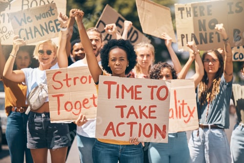 Preview: Protest, strike and climate change with a woman group fighting for our planet or human rights in th