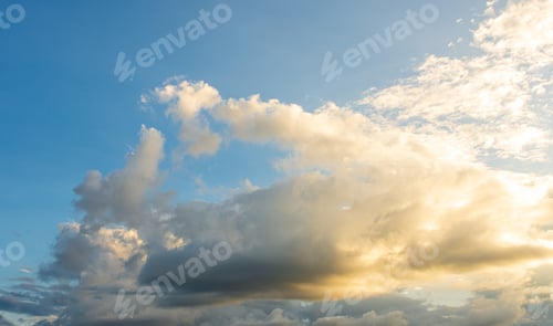 Preview: Colorful evening sky sunset clouds amazing nature background and peaceful sunset.