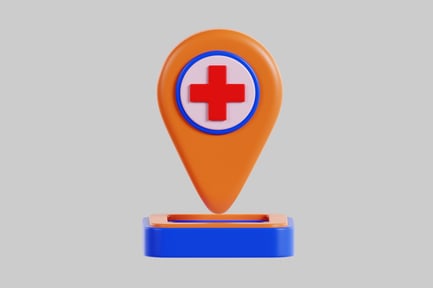 Preview: Medical location pin icon