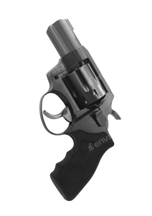 Preview: Revolver isolated on white background