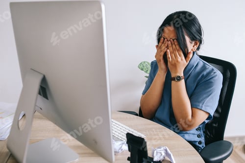 Preview: Woman with Eyes Strain