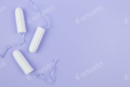 Preview: tampons on a purple background. Color of the Year 2022 Very Peri