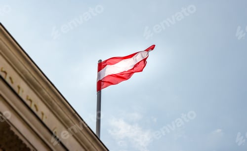 Preview: Austrian flag against sky