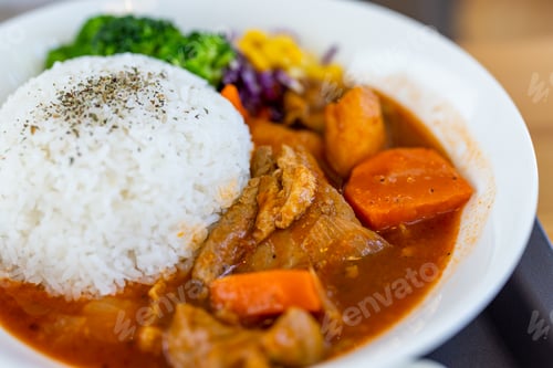 Preview: Vegetable and pork rice dish
