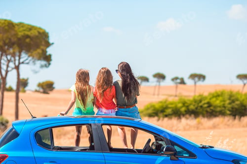 Preview: Summer car trip and young family on vacation