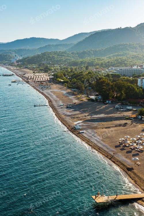 Preview: The scenic aerial beauty of the Turkish seaside, featuring serene waters
