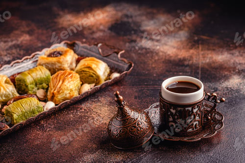 Preview: Traditional turkish, arabic sweets baklava