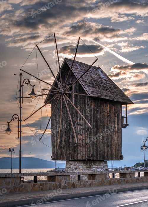 Preview: Old windmill in Nessebar, Bulgaria