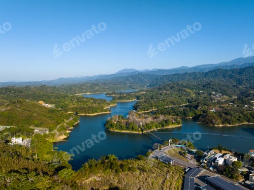 Preview: Top view of the Minute reservoir in Miaoli of Taiwan
